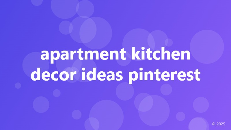 apartment kitchen decor ideas pinterest