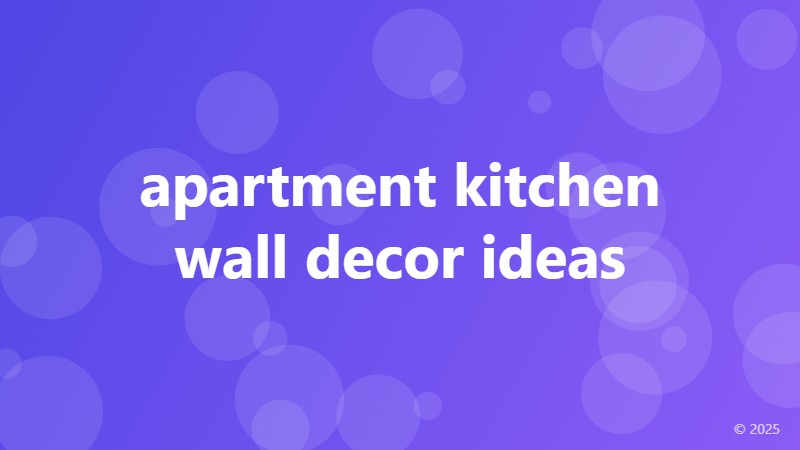 apartment kitchen wall decor ideas