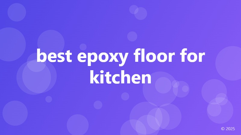 best epoxy floor for kitchen