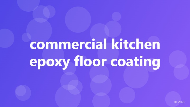 commercial kitchen epoxy floor coating