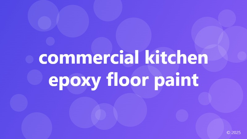 commercial kitchen epoxy floor paint