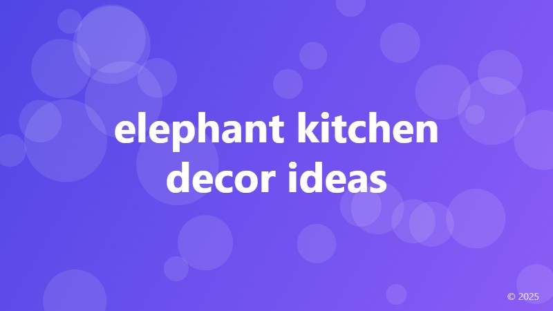 elephant kitchen decor ideas