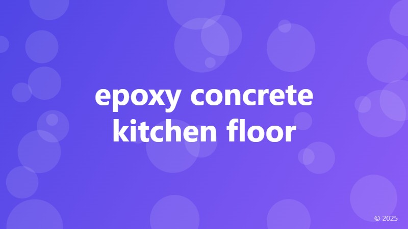 epoxy concrete kitchen floor