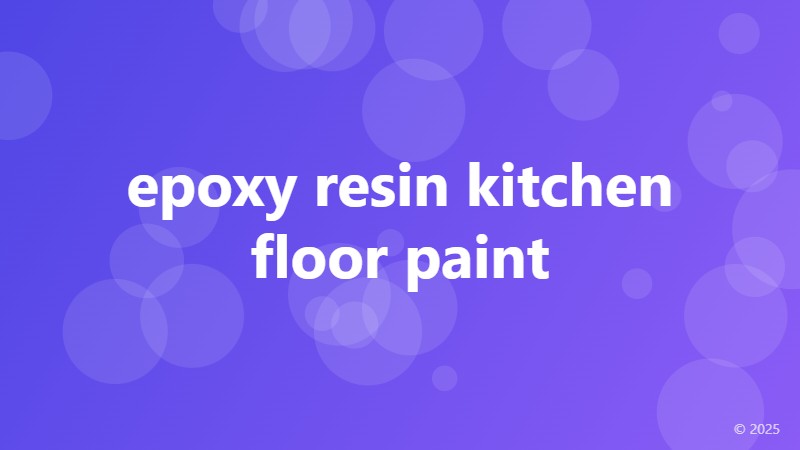 epoxy resin kitchen floor paint
