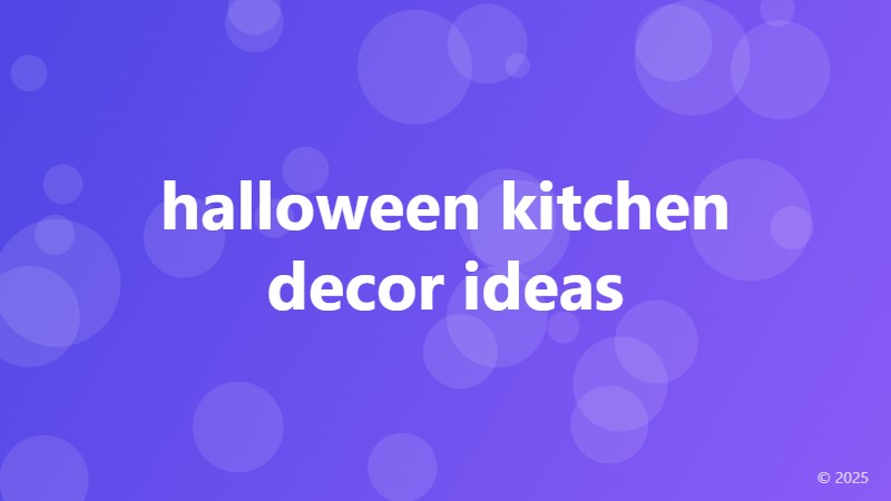 halloween kitchen decor ideas