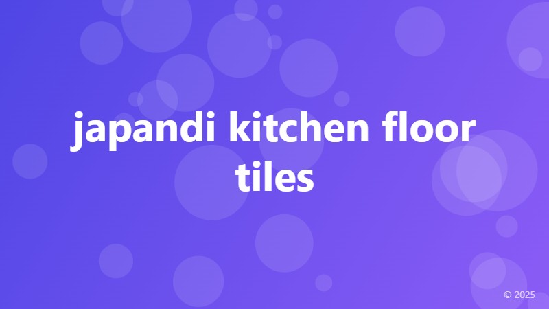 japandi kitchen floor tiles