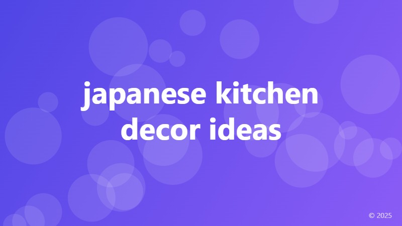 japanese kitchen decor ideas