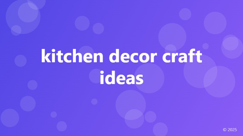 kitchen decor craft ideas