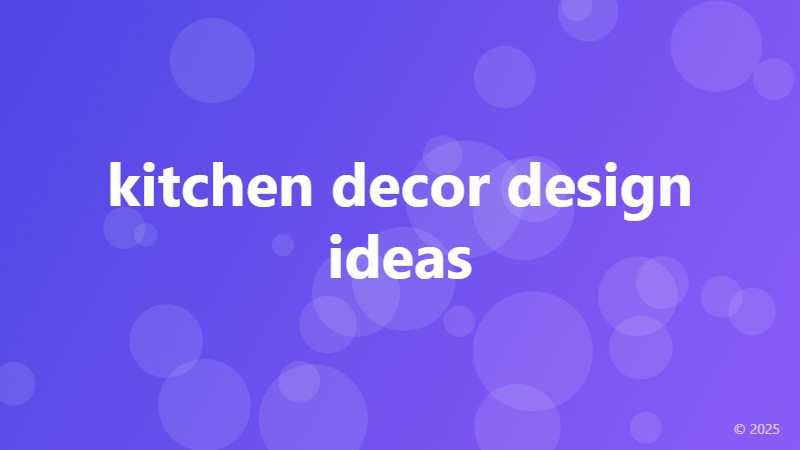 kitchen decor design ideas