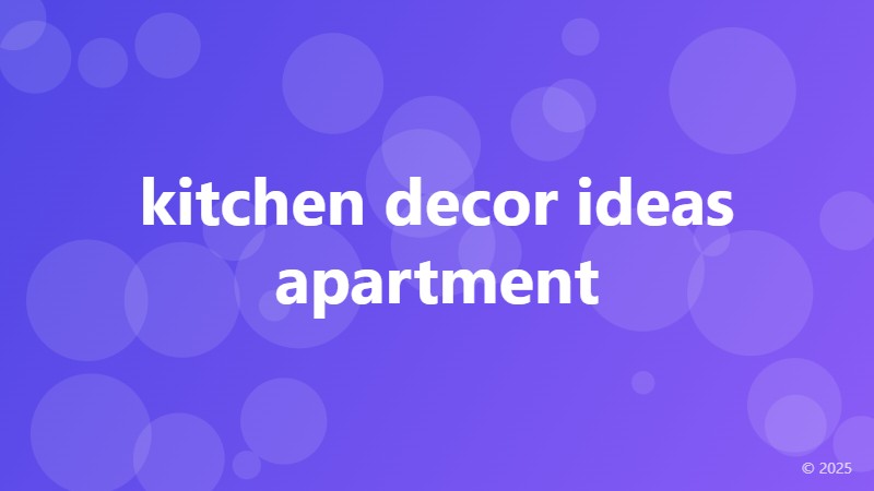 kitchen decor ideas apartment