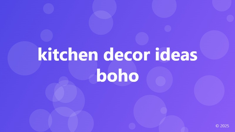 kitchen decor ideas boho