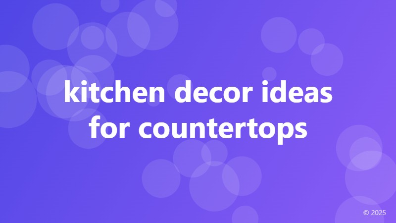 kitchen decor ideas for countertops