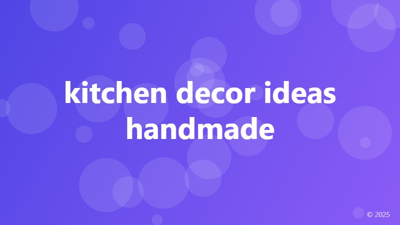 kitchen decor ideas handmade