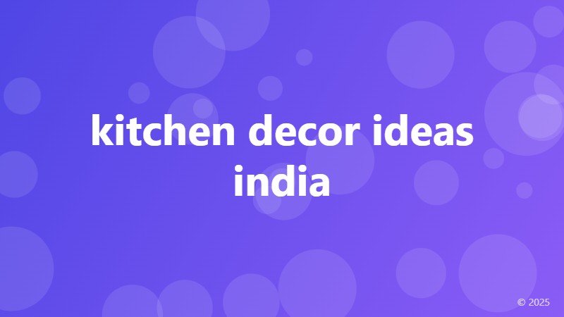 kitchen decor ideas india