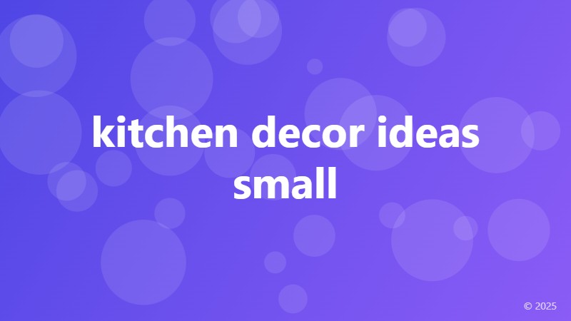 kitchen decor ideas small