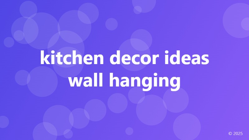 kitchen decor ideas wall hanging