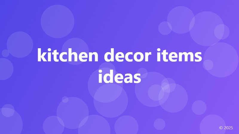 kitchen decor items ideas