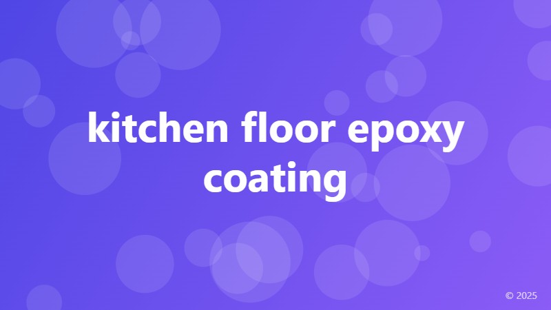 kitchen floor epoxy coating