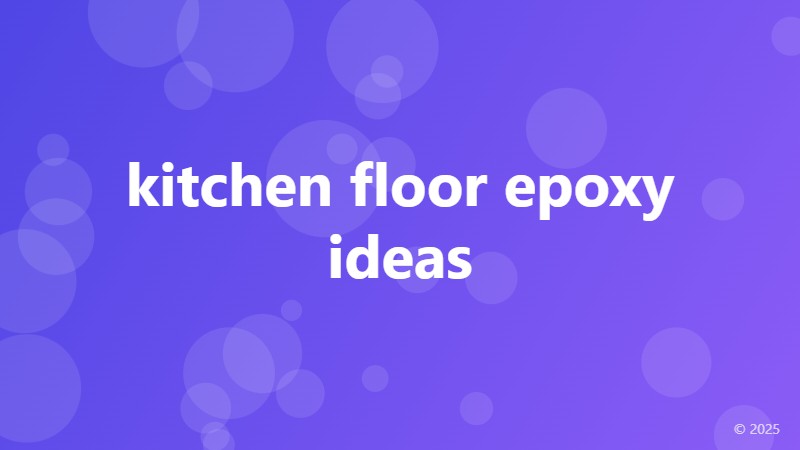 kitchen floor epoxy ideas