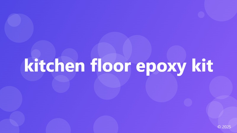 kitchen floor epoxy kit