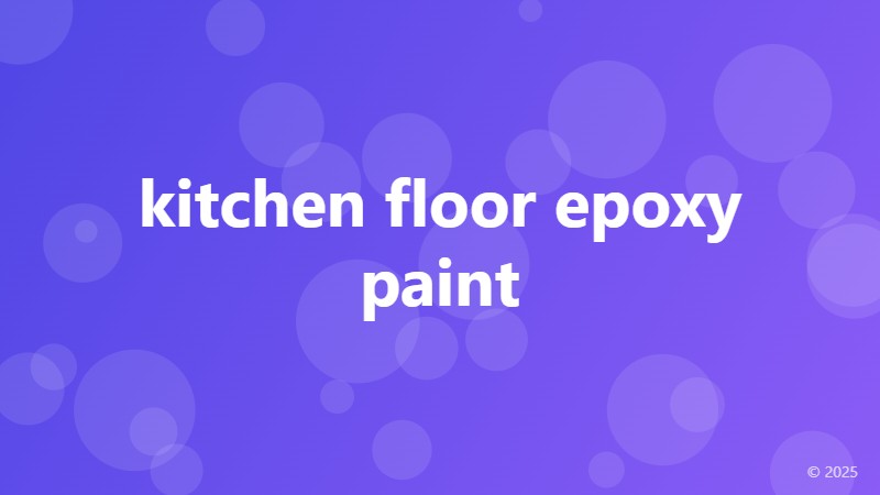 kitchen floor epoxy paint