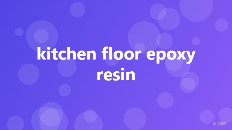 kitchen floor epoxy resin