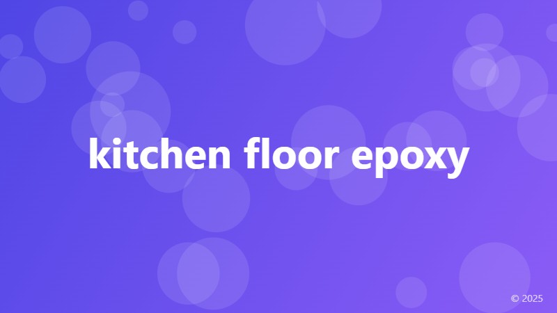 kitchen floor epoxy