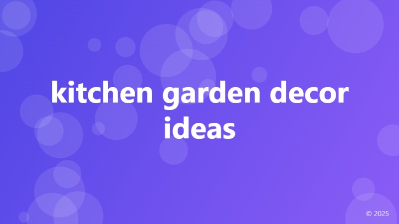 kitchen garden decor ideas