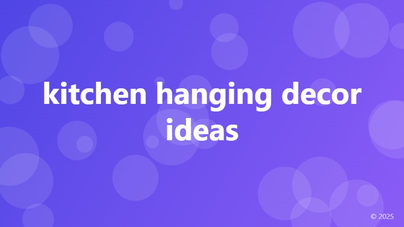 kitchen hanging decor ideas