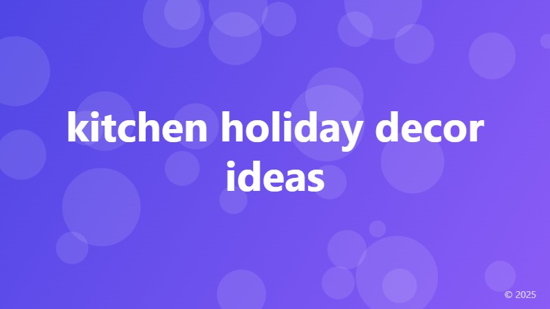kitchen holiday decor ideas