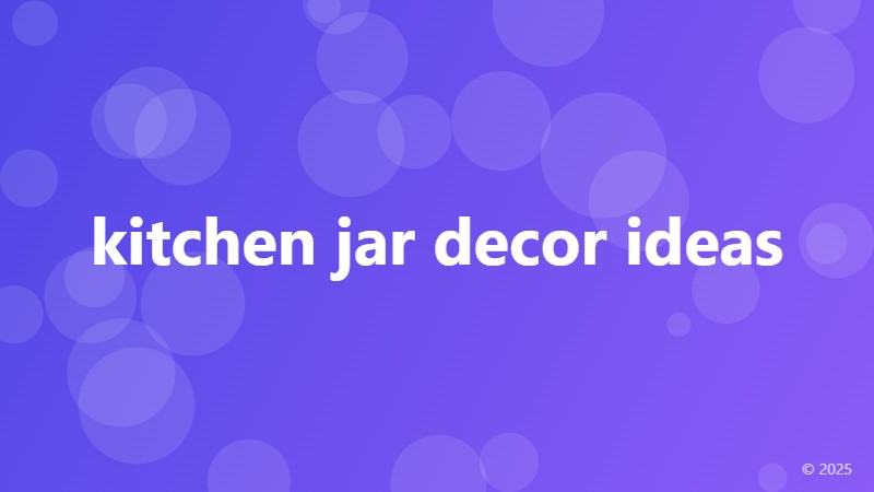 kitchen jar decor ideas