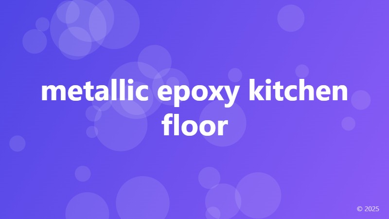metallic epoxy kitchen floor