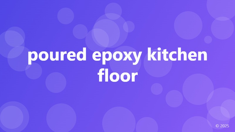 poured epoxy kitchen floor