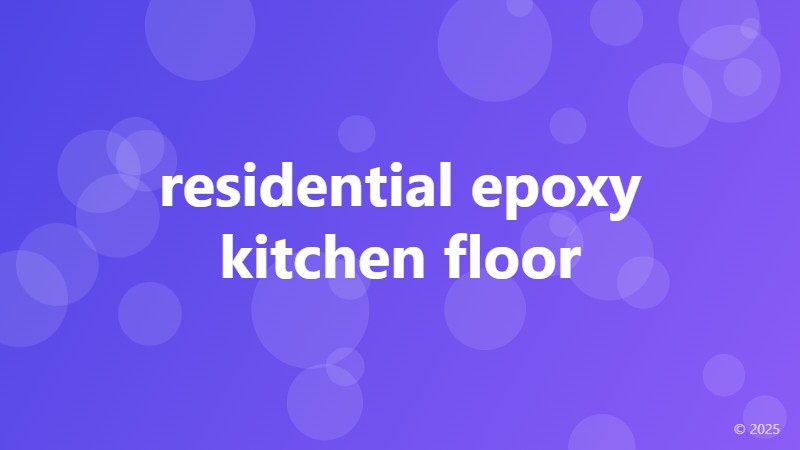 residential epoxy kitchen floor