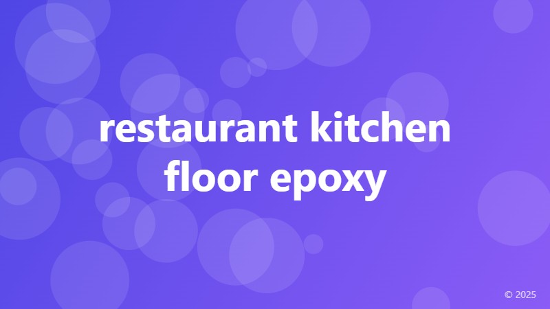 restaurant kitchen floor epoxy