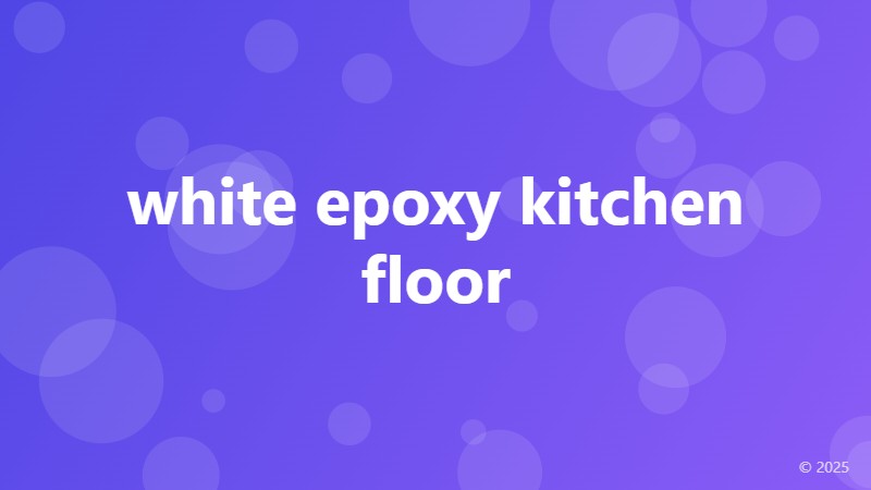 white epoxy kitchen floor